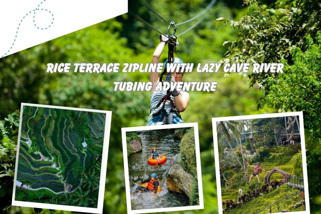Rice Terrace Zipline with Lazy Cave River Tubing Adventure
