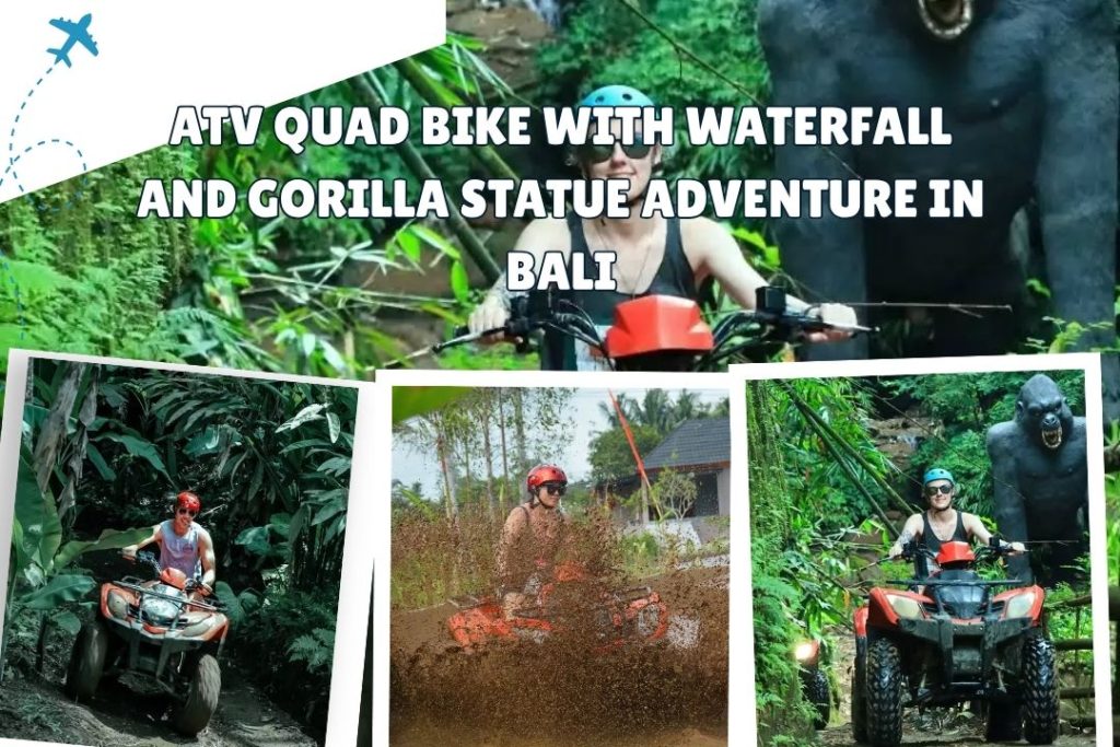 ATV Quad Bike with Waterfall and Gorilla Statue Adventure in Bali