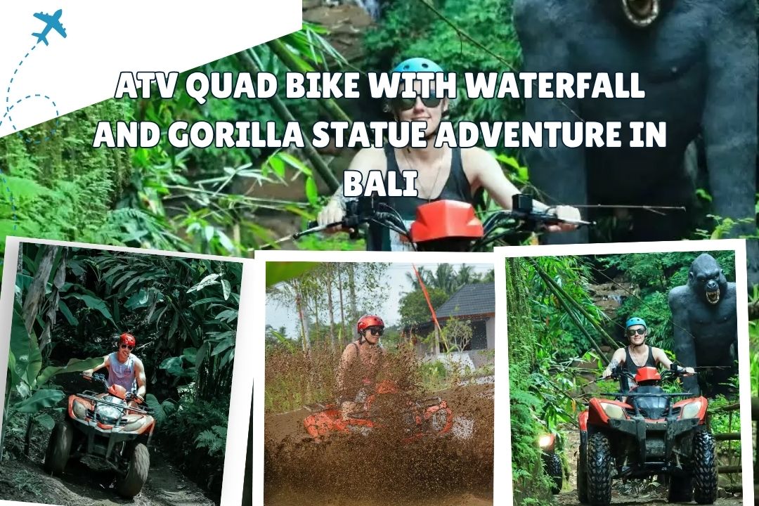 ATV Quad Bike with Waterfall and Gorilla Statue Adventure in Bali