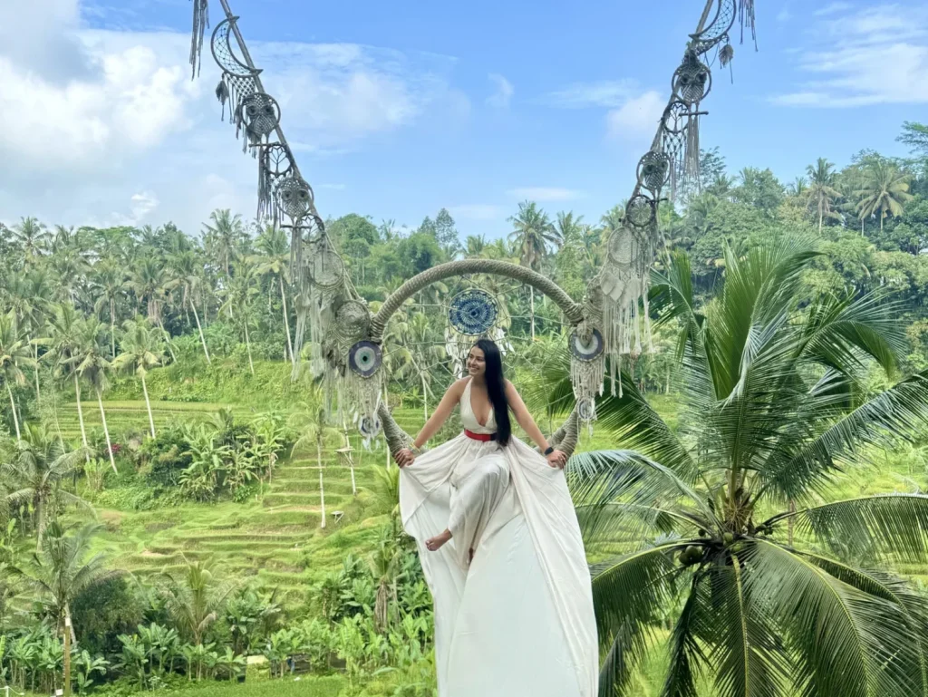 Relaxing Bali Swing Over Rice Terraces