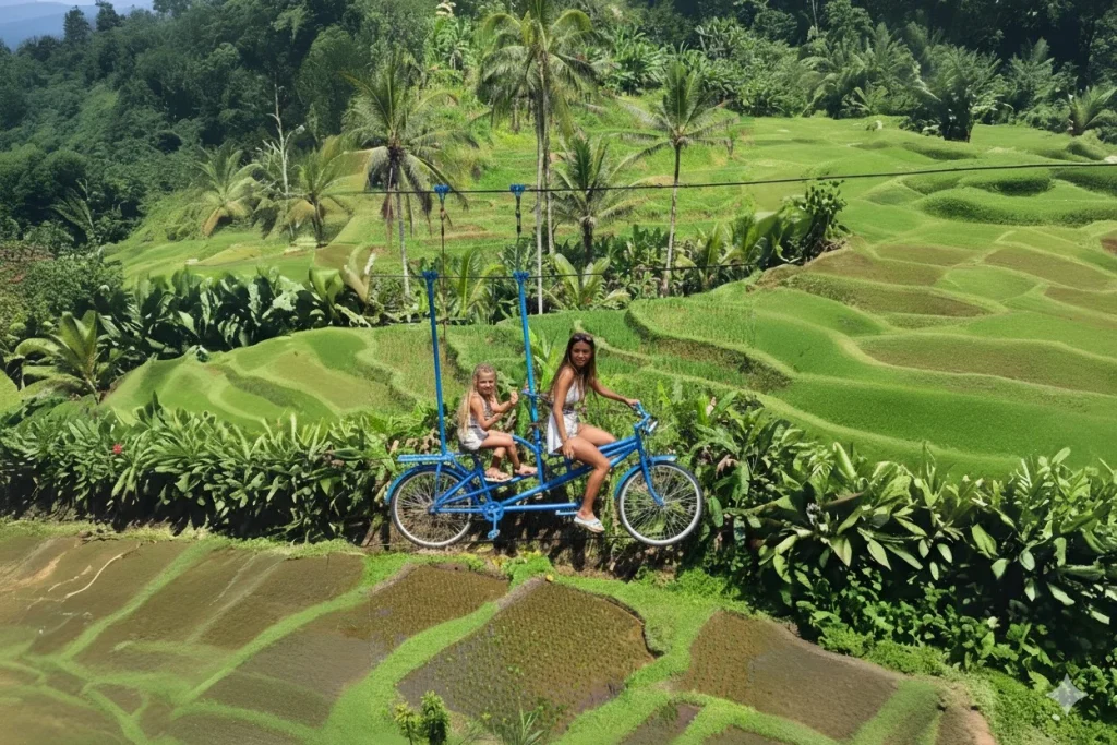 Bali Adventure Sky Bike Over Rice Terraces
