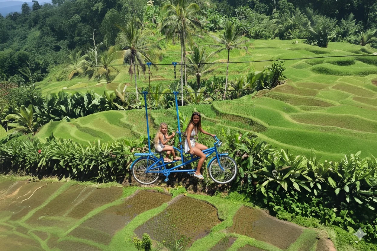 Bali Adventure Sky Bike Over Rice Terraces