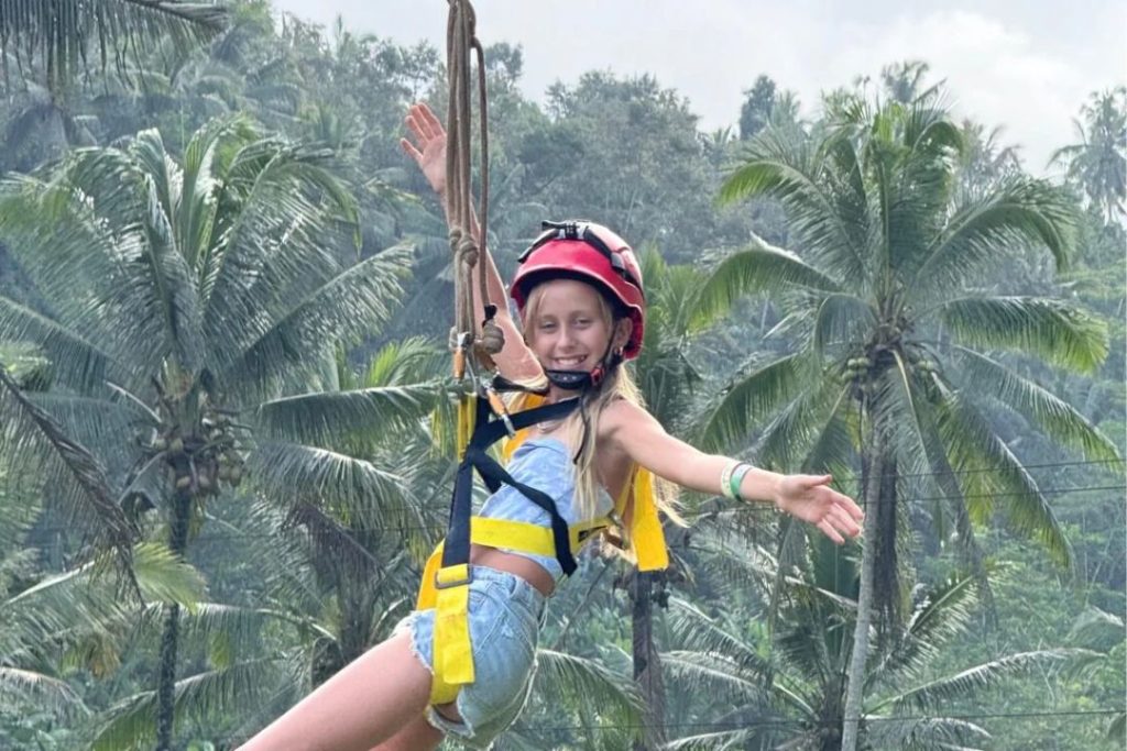Zipline - Soaring over the lush Bali Rice Terrace